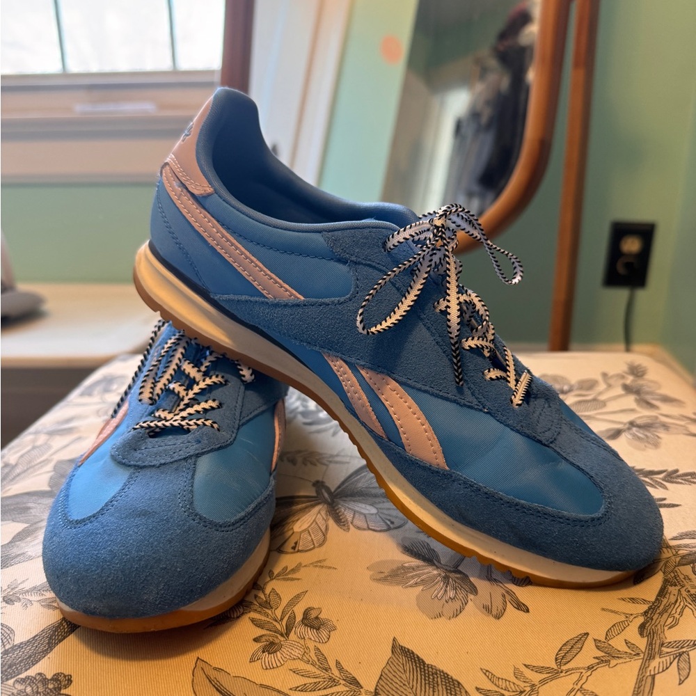 Reebok Blue and Pink Sneakers